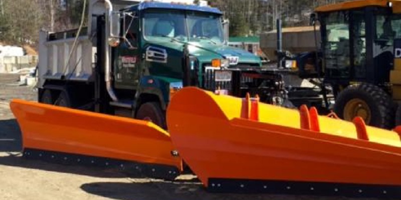 Dump Truck with a Plow on the Front